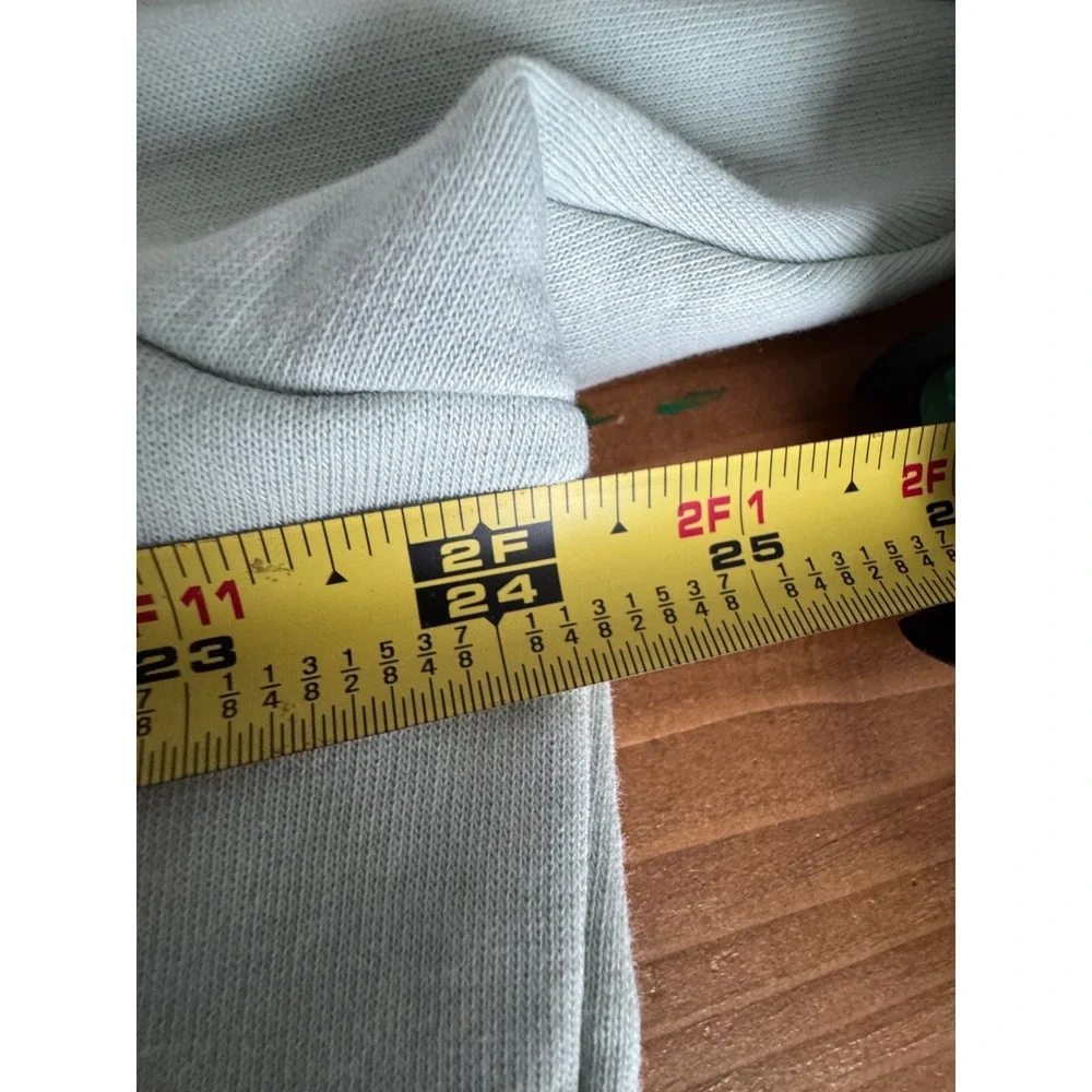 Adidas Mens Crewneck Sweatshirt XL Light Green Fleece Pullover Embroidered‎ Logo